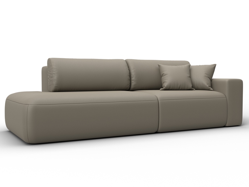 Диван прямой Лига-036 НПБ Модерн подлокотник справа, Экокожа, GRIFON 04 бежевый