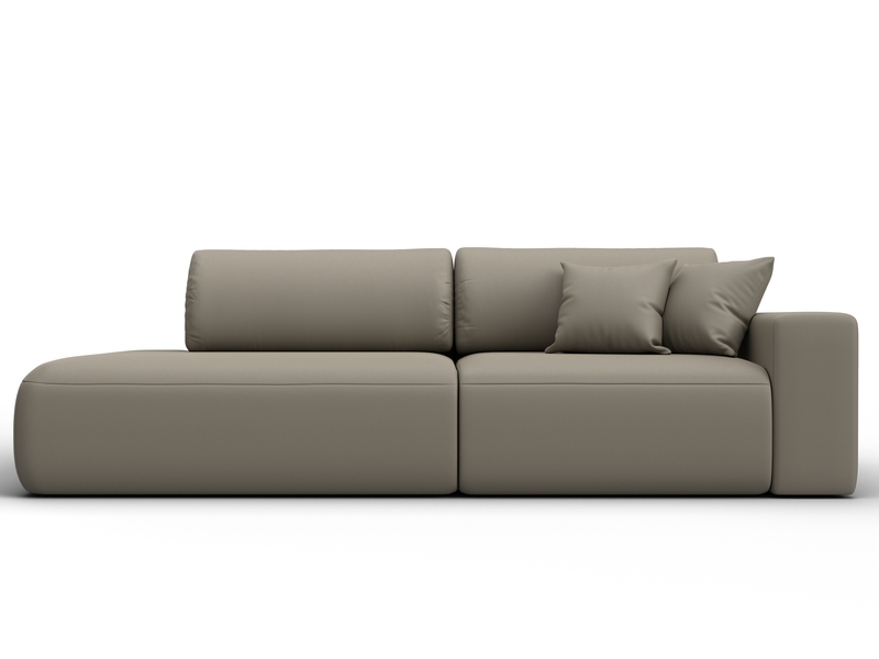 Диван прямой Лига-036 НПБ Модерн подлокотник справа, Экокожа, GRIFON 04 бежевый