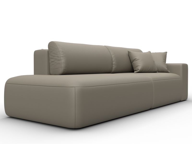 Диван прямой Лига-036 НПБ Модерн подлокотник справа, Экокожа, GRIFON 04 бежевый