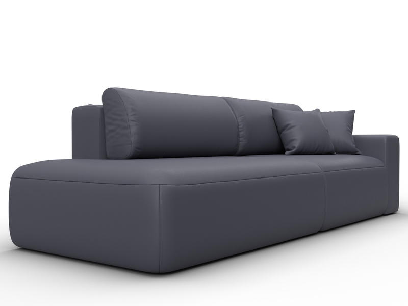 Диван прямой Лига-036 НПБ Модерн подлокотник справа, Экокожа, GRIFON 15 серый