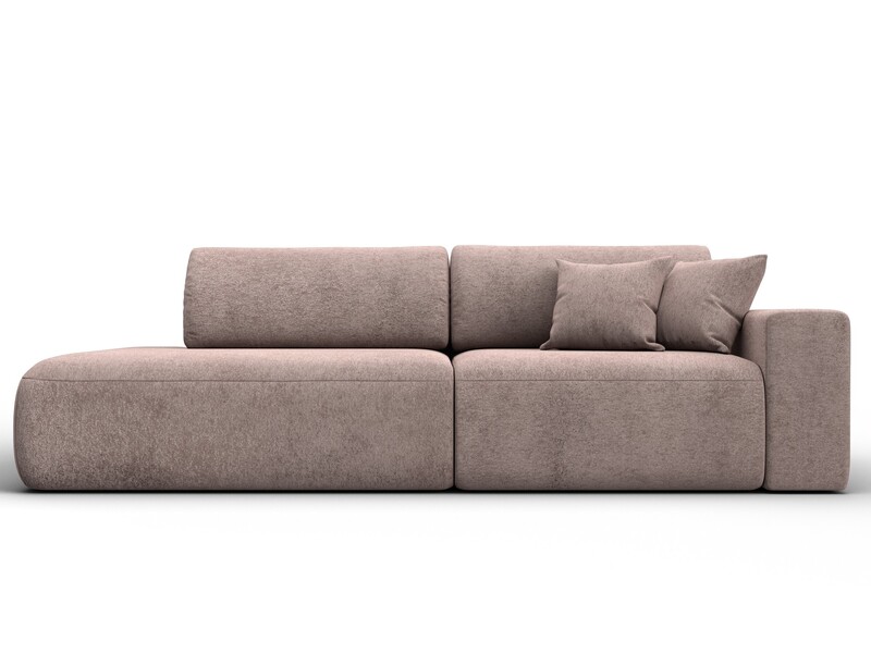 Диван прямой Лига-036 НПБ Модерн подлокотник справа, Велюр, TOWER 05 бежевый