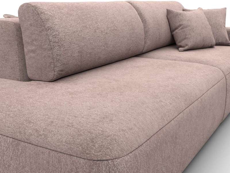 Диван прямой Лига-036 НПБ Модерн подлокотник справа, Велюр, TOWER 05 бежевый