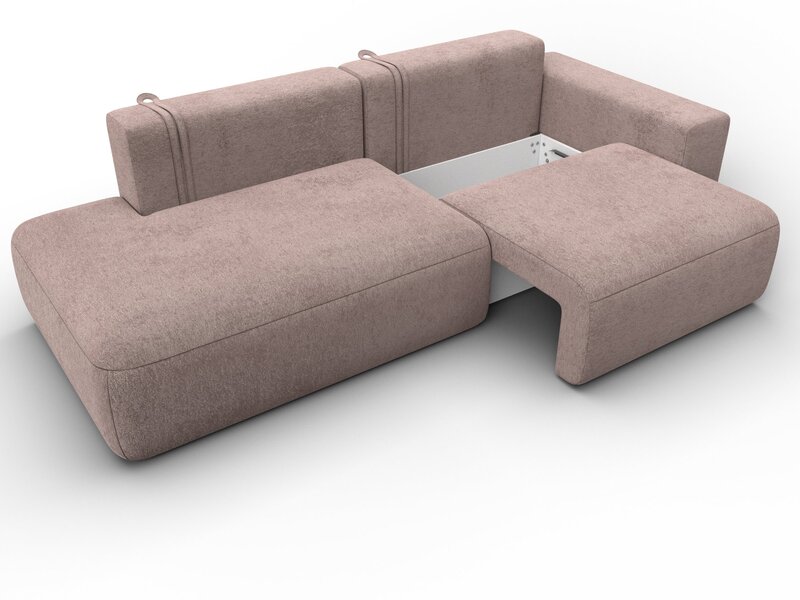 Диван прямой Лига-036 НПБ Модерн подлокотник справа, Велюр, TOWER 05 бежевый