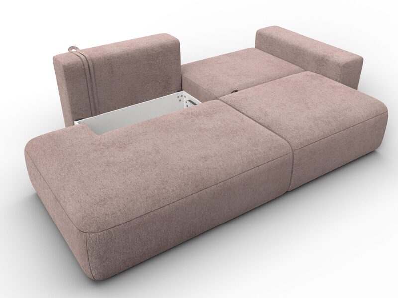 Диван прямой Лига-036 НПБ Модерн подлокотник справа, Велюр, TOWER 05 бежевый