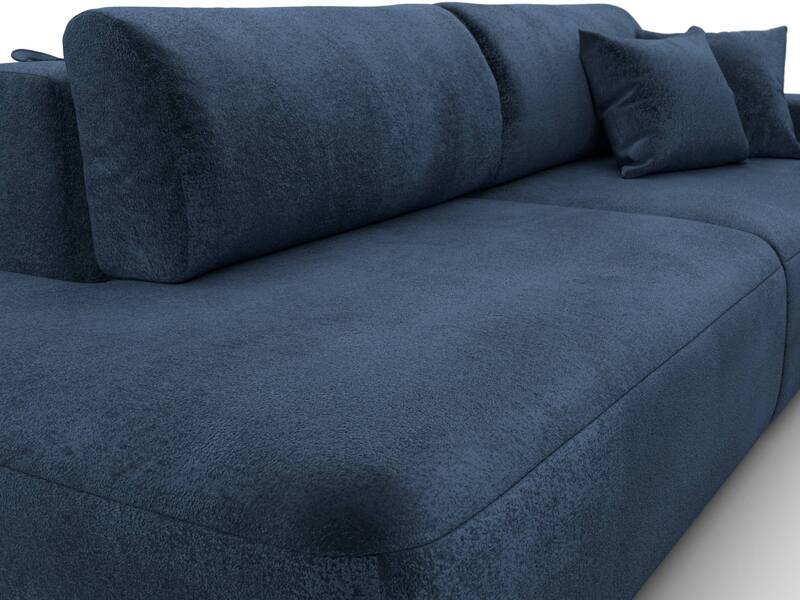 Диван прямой Лига-036 НПБ Модерн подлокотник справа, Велюр, TOWER 13 синий