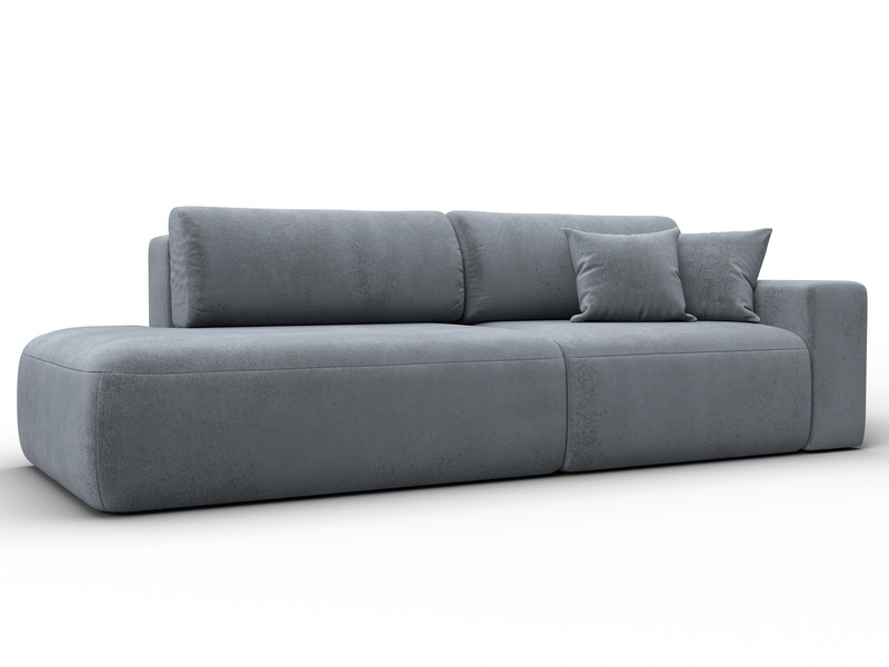 Диван прямой Лига-036 НПБ Модерн подлокотник справа, Велюр, TOWER 10 серый