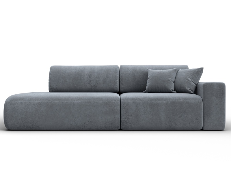 Диван прямой Лига-036 НПБ Модерн подлокотник справа, Велюр, TOWER 10 серый