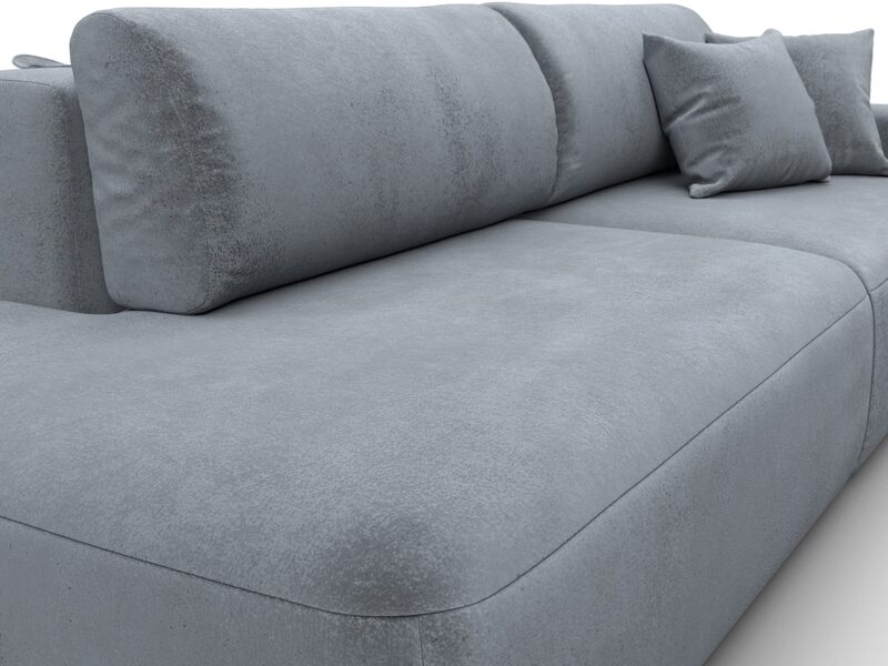 Диван прямой Лига-036 НПБ Модерн подлокотник справа, Велюр, TOWER 10 серый