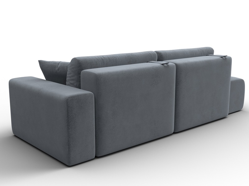 Диван прямой Лига-036 НПБ Модерн подлокотник справа, Велюр, TOWER 10 серый