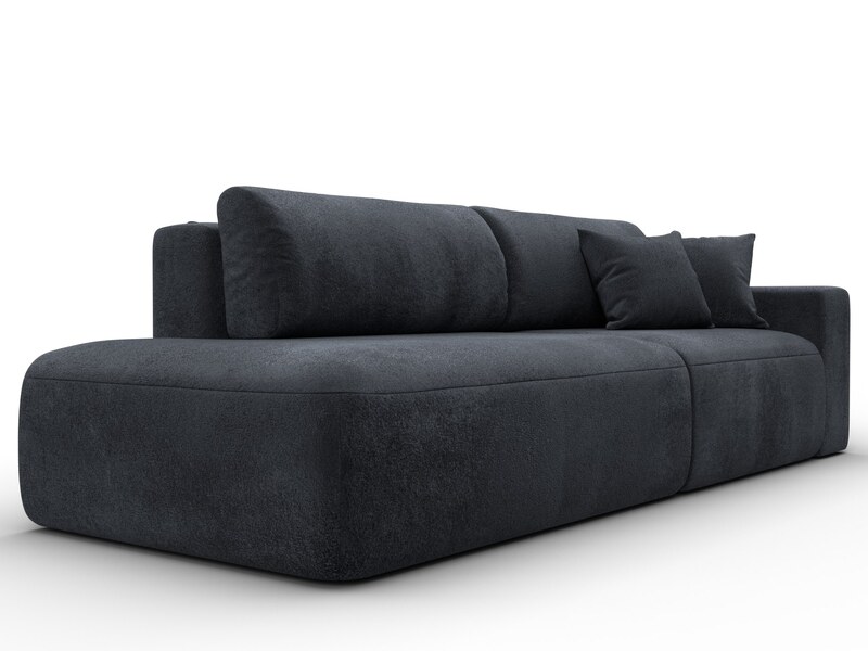 Диван прямой Лига-036 НПБ Модерн подлокотник справа, Велюр, TOWER 11 темно-серый