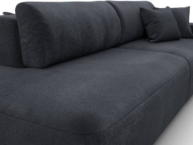 Диван прямой Лига-036 НПБ Модерн подлокотник справа, Велюр, TOWER 11 темно-серый