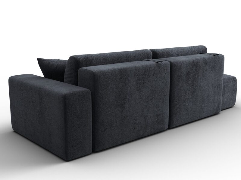 Диван прямой Лига-036 НПБ Модерн подлокотник справа, Велюр, TOWER 11 темно-серый