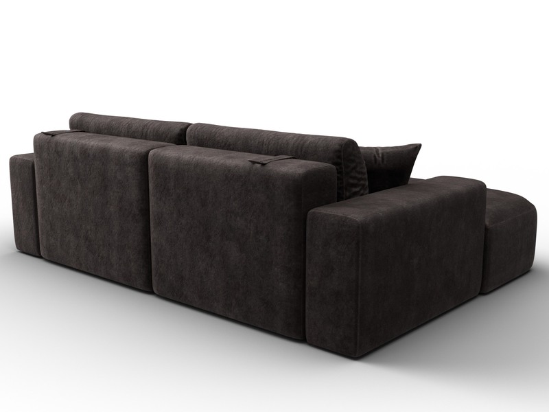 Диван угловой Лига-036 НПБ Классик левый угол, Велюр, BRUT 17 коричневый