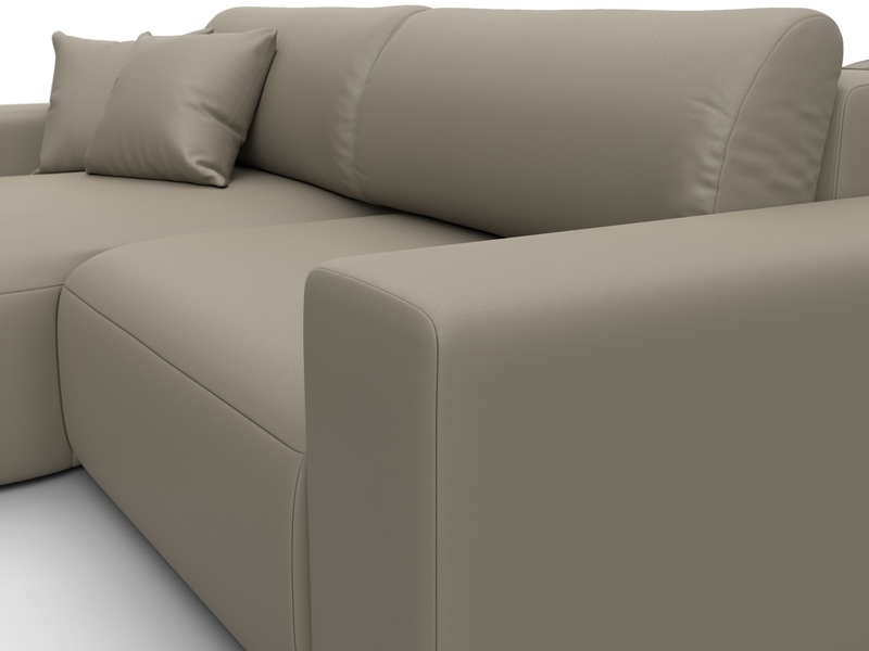 Диван угловой Лига-036 НПБ Классик левый угол, Экокожа, GRIFON 04 бежевый