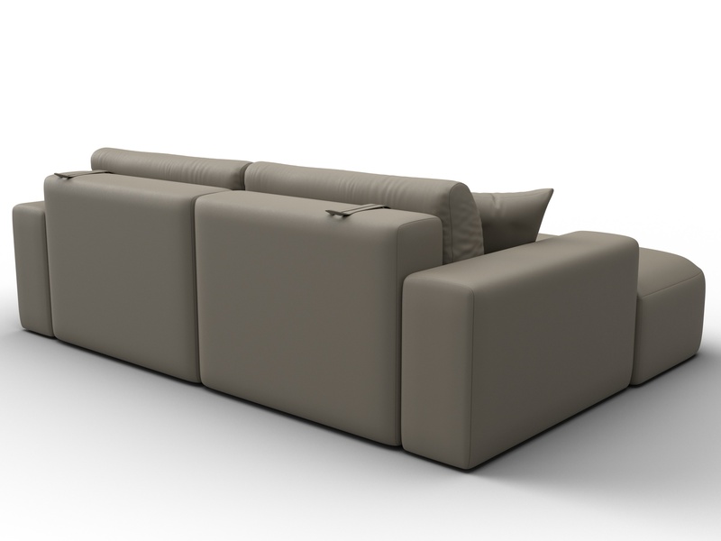 Диван угловой Лига-036 НПБ Классик левый угол, Экокожа, GRIFON 04 бежевый