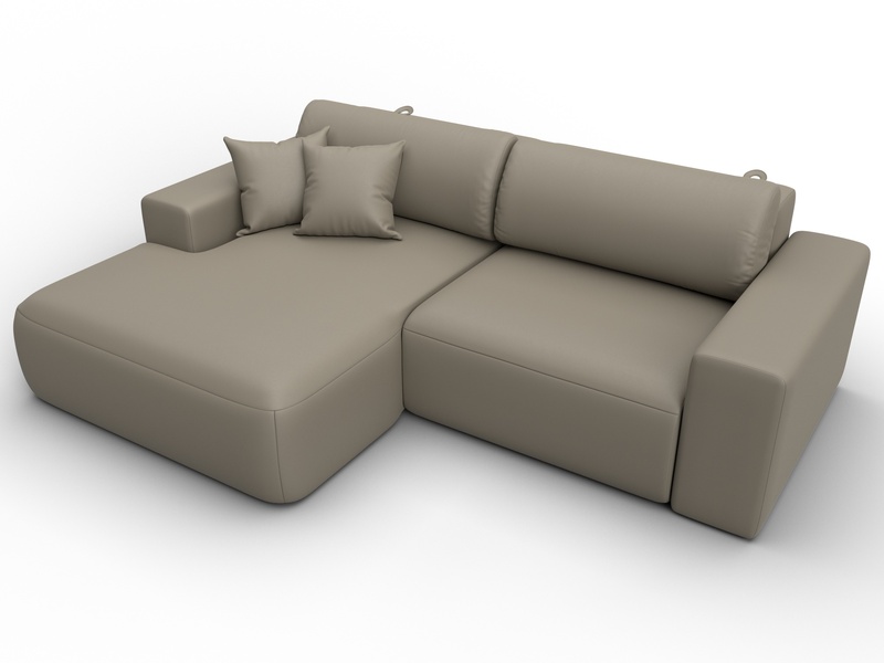 Диван угловой Лига-036 НПБ Классик левый угол, Экокожа, GRIFON 04 бежевый