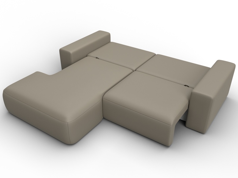 Диван угловой Лига-036 НПБ Классик левый угол, Экокожа, GRIFON 04 бежевый