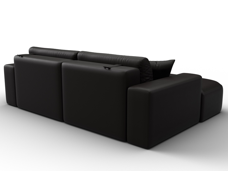 Диван угловой Лига-036 НПБ Классик левый угол, Экокожа, GRIFON 12 коричневый