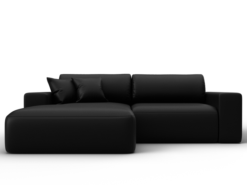 Диван угловой Лига-036 НПБ Классик левый угол, Экокожа, GRIFON 18 черный