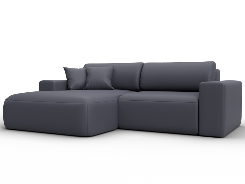 Диван угловой Лига-036 НПБ Классик левый угол, Экокожа, GRIFON 15 серый