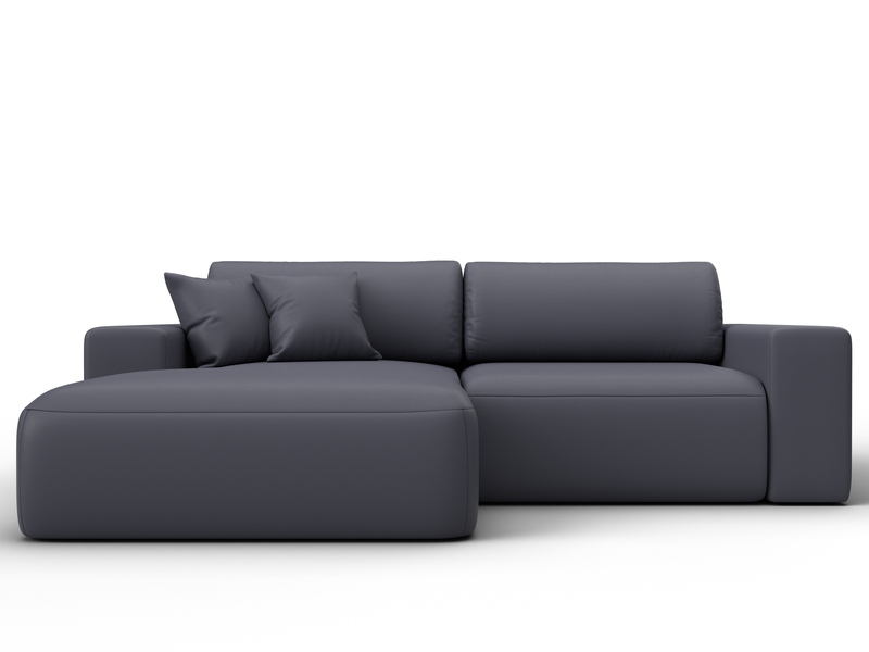 Диван угловой Лига-036 НПБ Классик левый угол, Экокожа, GRIFON 15 серый