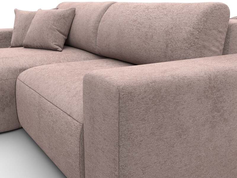 Диван угловой Лига-036 НПБ Классик левый угол, Велюр, TOWER 05 бежевый