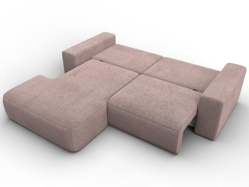 Диван угловой Лига-036 НПБ Классик левый угол, Велюр, TOWER 05 бежевый