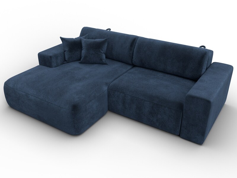 Диван угловой Лига-036 НПБ Классик левый угол, Велюр, TOWER 13 синий