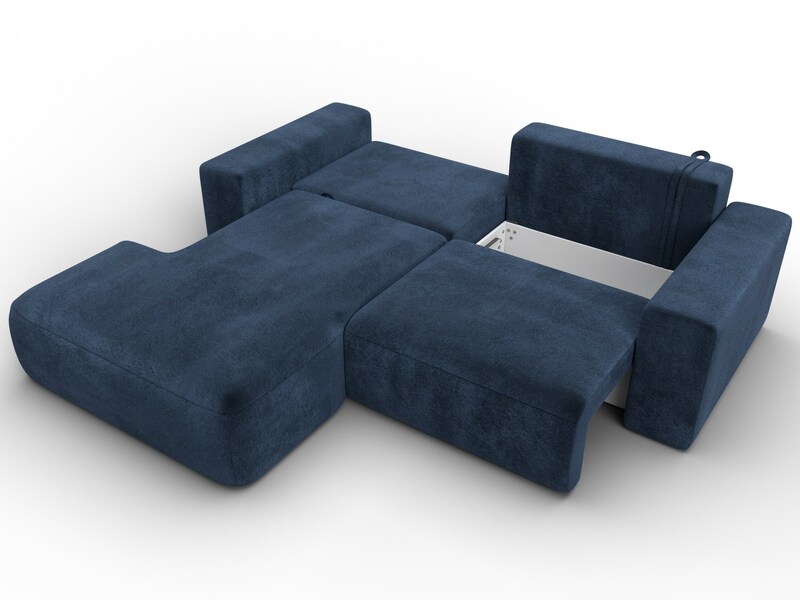 Диван угловой Лига-036 НПБ Классик левый угол, Велюр, TOWER 13 синий