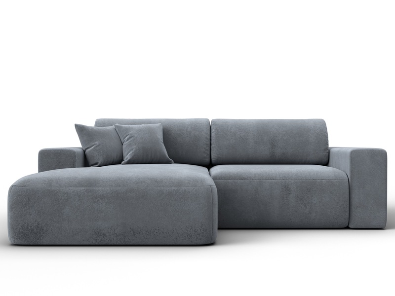 Диван угловой Лига-036 НПБ Классик левый угол, Велюр, TOWER 10 серый