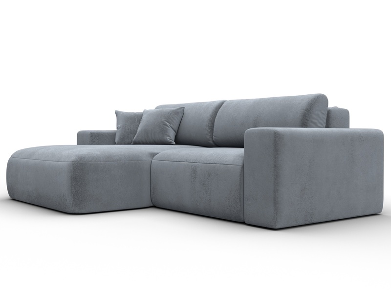 Диван угловой Лига-036 НПБ Классик левый угол, Велюр, TOWER 10 серый