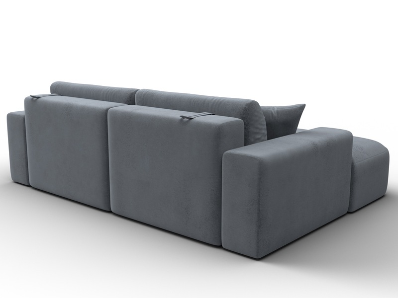 Диван угловой Лига-036 НПБ Классик левый угол, Велюр, TOWER 10 серый