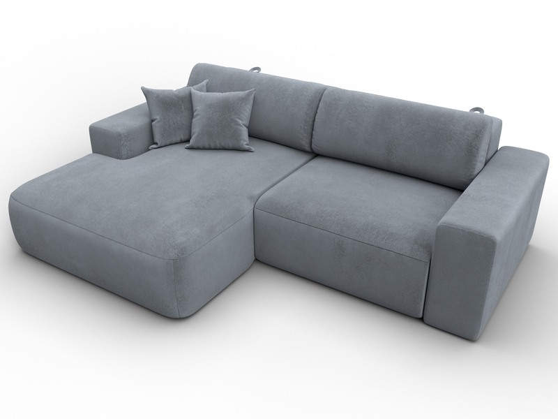 Диван угловой Лига-036 НПБ Классик левый угол, Велюр, TOWER 10 серый