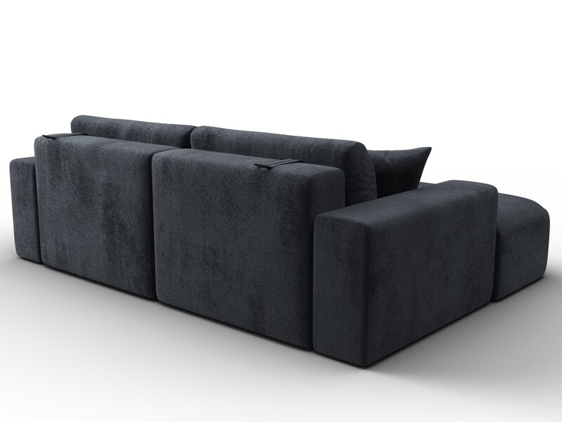 Диван угловой Лига-036 НПБ Классик левый угол, Велюр, TOWER 11 темно-серый