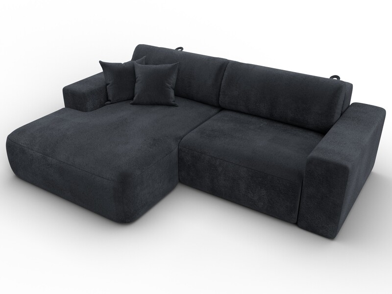 Диван угловой Лига-036 НПБ Классик левый угол, Велюр, TOWER 11 темно-серый