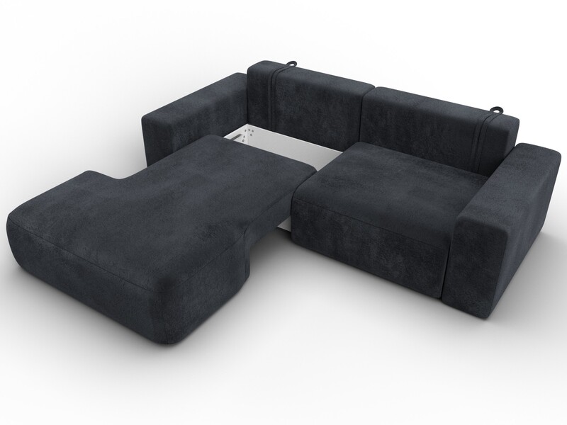 Диван угловой Лига-036 НПБ Классик левый угол, Велюр, TOWER 11 темно-серый