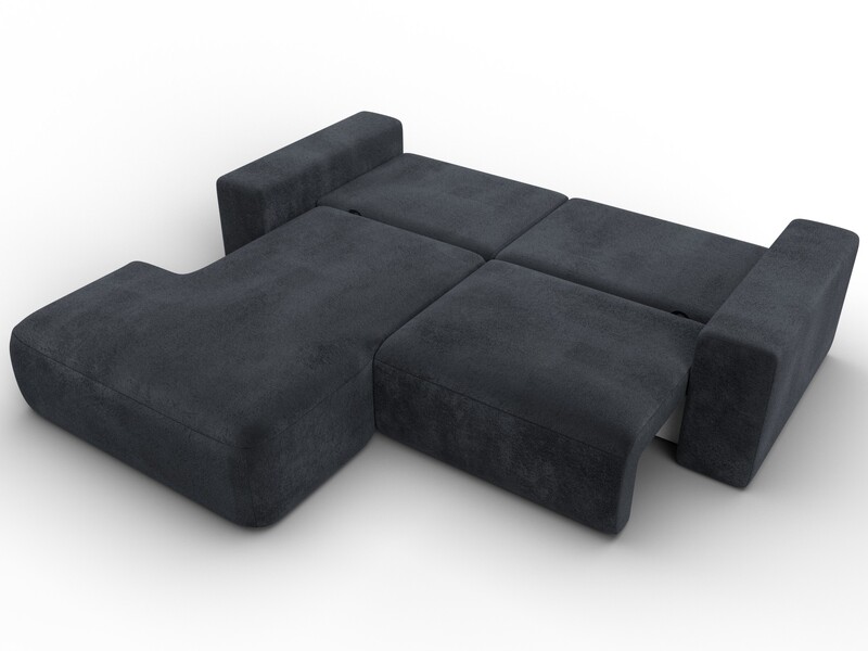 Диван угловой Лига-036 НПБ Классик левый угол, Велюр, TOWER 11 темно-серый