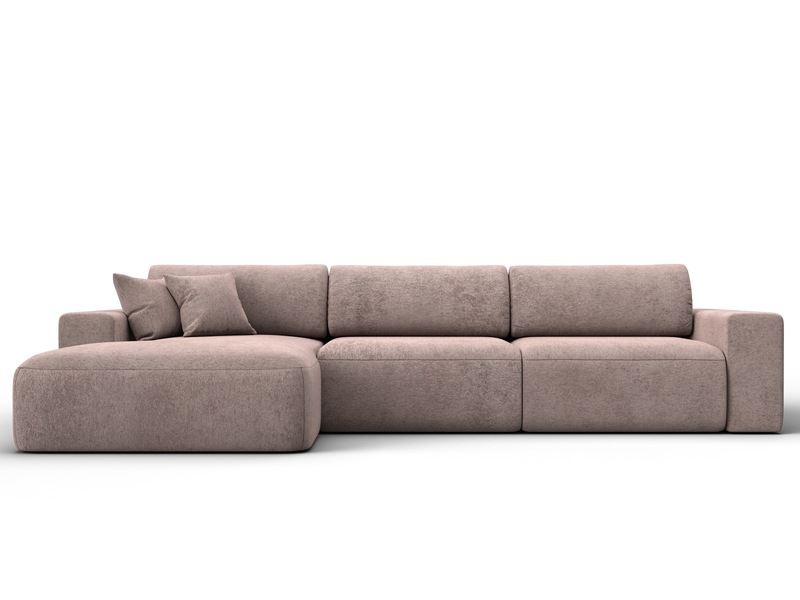 Диван угловой Лига-036 НПБ Классик Лонг левый угол, Велюр, TOWER 05 бежевый