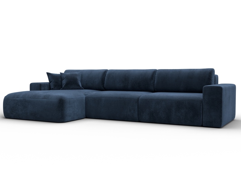 Диван угловой Лига-036 НПБ Классик Лонг левый угол, Велюр, TOWER 13 синий