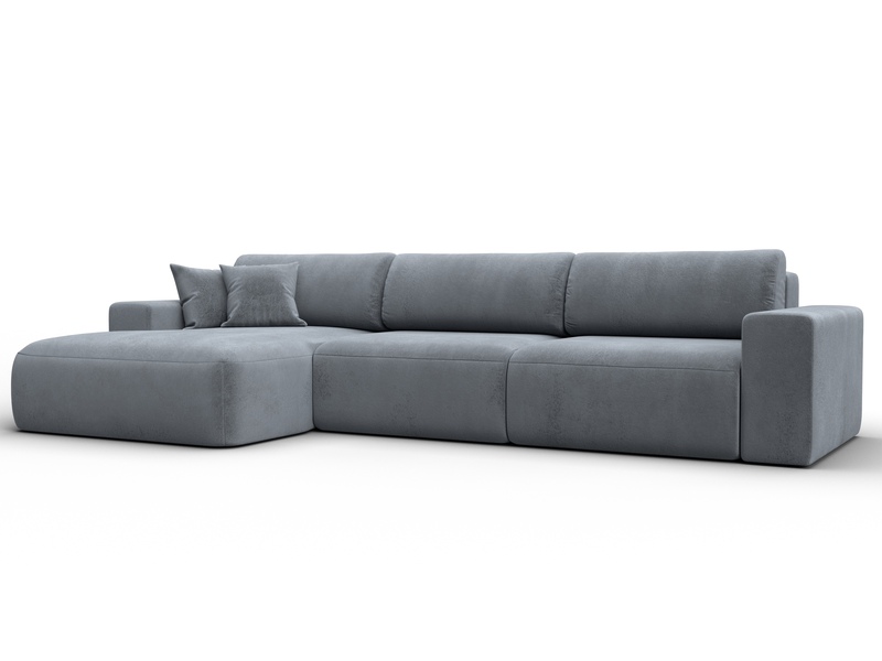 Диван угловой Лига-036 НПБ Классик Лонг левый угол, Велюр, TOWER 10 серый