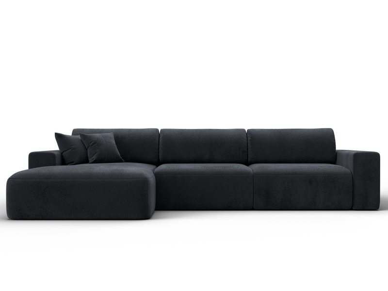 Диван угловой Лига-036 НПБ Классик Лонг левый угол, Велюр, TOWER 11 темно-серый