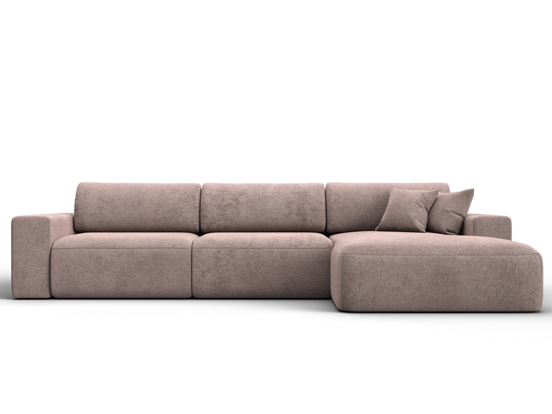 Диван угловой Лига-036 НПБ Классик Лонг правый угол, Велюр, TOWER 05 бежевый