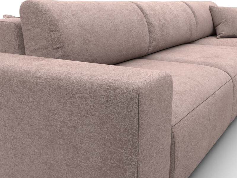 Диван угловой Лига-036 НПБ Классик Лонг правый угол, Велюр, TOWER 05 бежевый