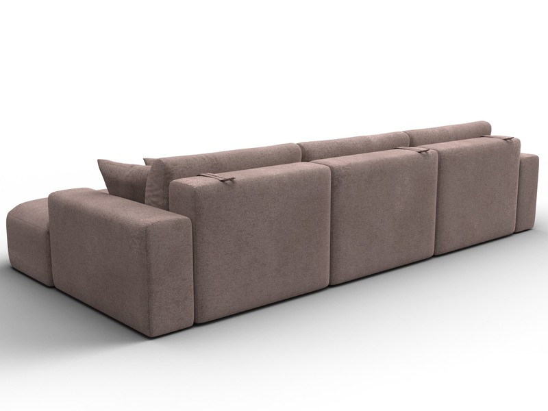 Диван угловой Лига-036 НПБ Классик Лонг правый угол, Велюр, TOWER 05 бежевый