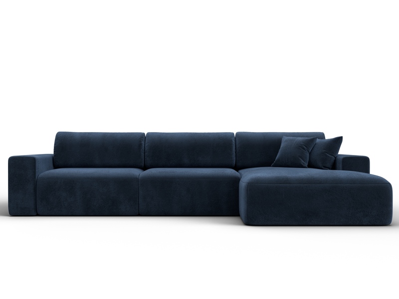Диван угловой Лига-036 НПБ Классик Лонг правый угол, Велюр, TOWER 13 синий