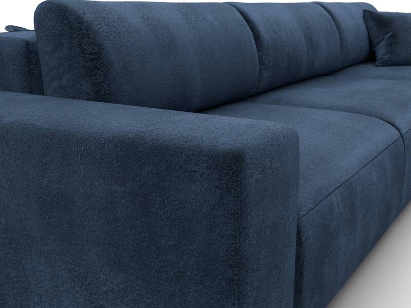 Диван угловой Лига-036 НПБ Классик Лонг правый угол, Велюр, TOWER 13 синий