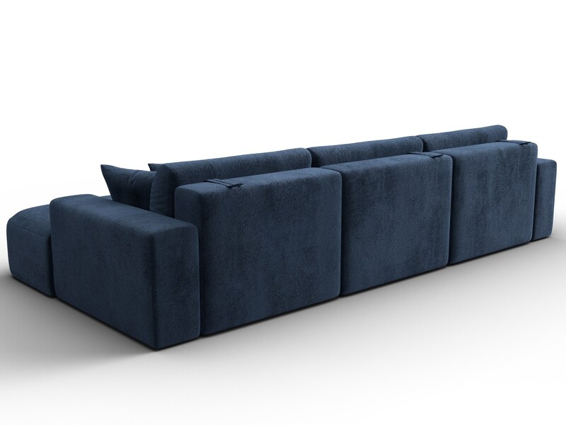 Диван угловой Лига-036 НПБ Классик Лонг правый угол, Велюр, TOWER 13 синий