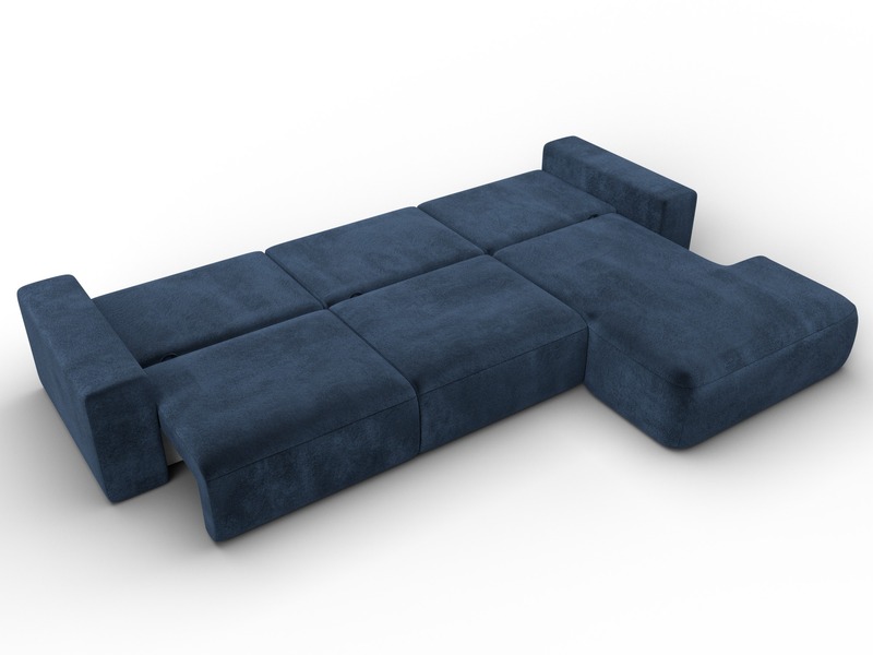 Диван угловой Лига-036 НПБ Классик Лонг правый угол, Велюр, TOWER 13 синий