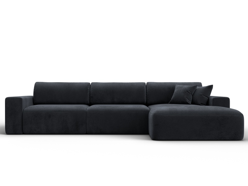 Диван угловой Лига-036 НПБ Классик Лонг правый угол, Велюр, TOWER 11 темно-серый