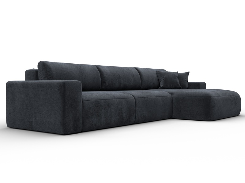 Диван угловой Лига-036 НПБ Классик Лонг правый угол, Велюр, TOWER 11 темно-серый